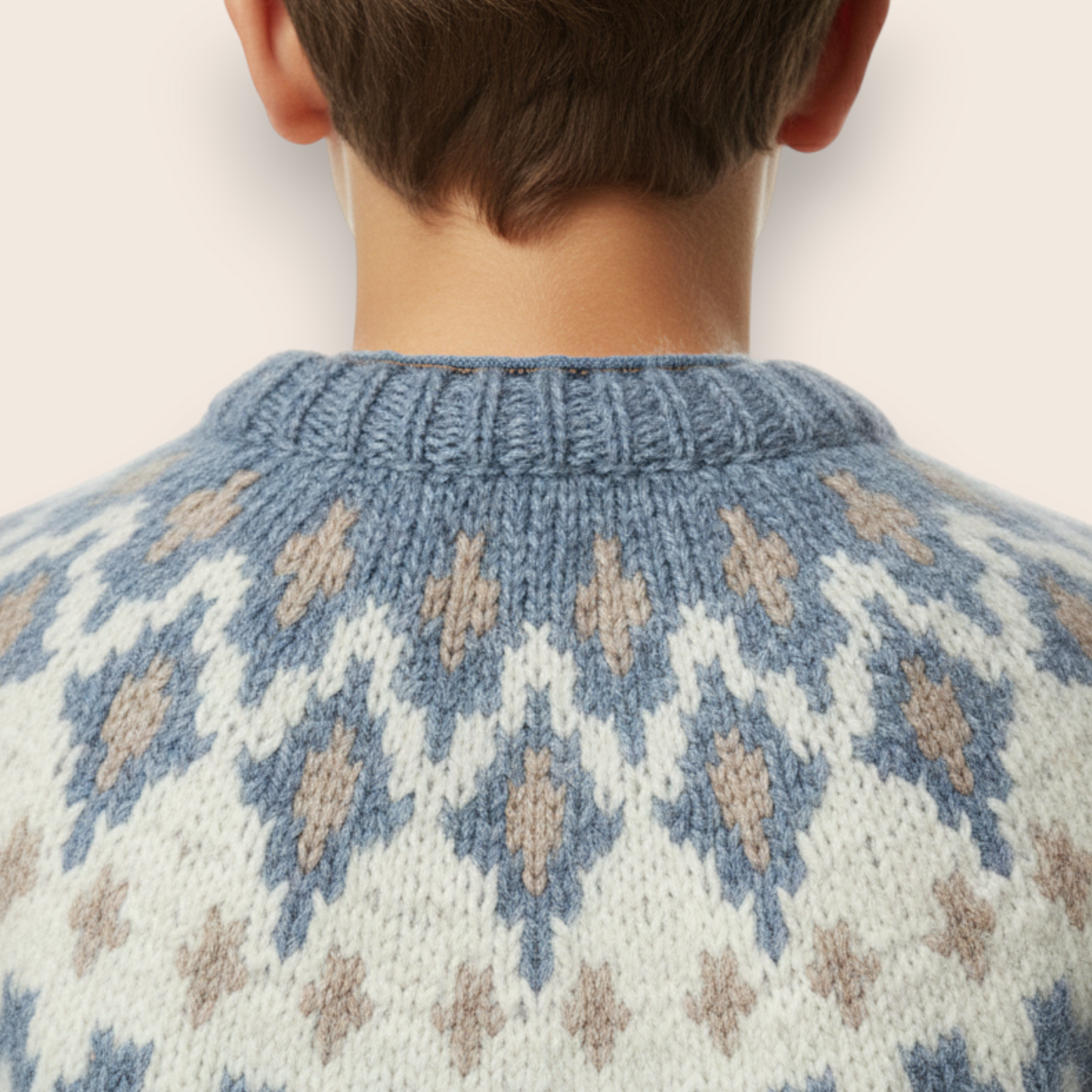 Hand-Knit Nordic Yoke Sweater