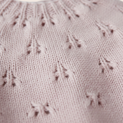 Hand-Knit 2-Piece Baby Lounge Set: Pullover & Trousers
