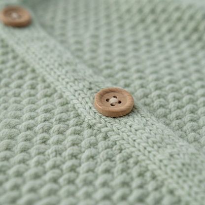 Hand-Knit Baby Welcome Set: Hooded Romper & Matching Blanket